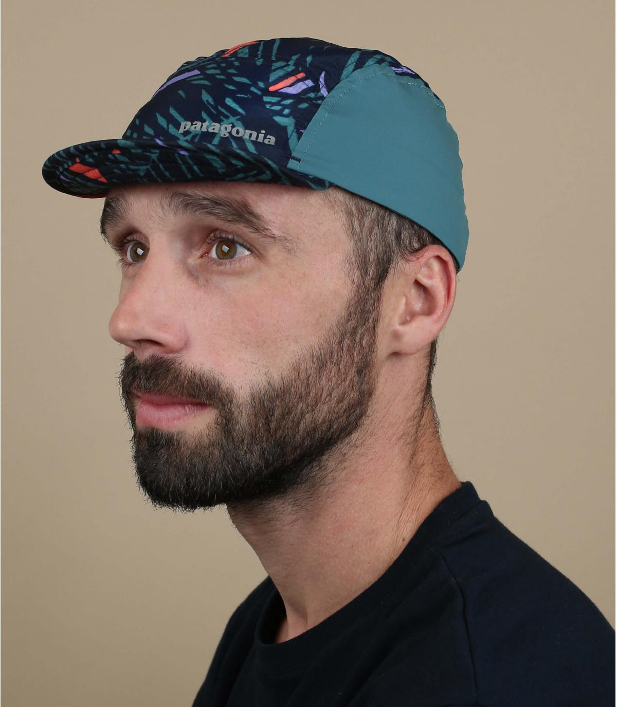 Patagonia cap pattern Airdini Cap Rain Fern navy